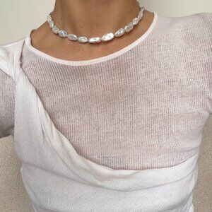 Handmade Freshwater Pearl Necklace Choker | Irregular Pearl Choker Necklace